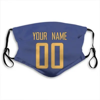 Custom Los Angeles Chargers Jersey Name & Number Face Mask - Royal