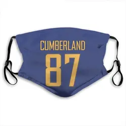 Jeff Cumberland Los Angeles Chargers Jersey Name & Number Face Mask - Royal