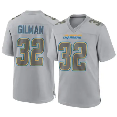 Men's Alohi Gilman Los Angeles Chargers Atmosphere Fashion Jersey - Gray Game