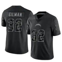 Men's Alohi Gilman Los Angeles Chargers Reflective Jersey - Black Limited