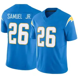 Men's Asante Samuel Jr. Los Angeles Chargers Powder Vapor F.U.S.E. Jersey - Blue Limited