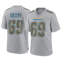 Men's CJ Okoye Los Angeles Chargers Atmosphere Fashion Jersey - Gray Game