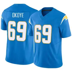 Men's CJ Okoye Los Angeles Chargers Powder Vapor F.U.S.E. Jersey - Blue Limited