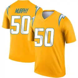 Men's Caleb Murphy Los Angeles Chargers Inverted Jersey - Gold Legend