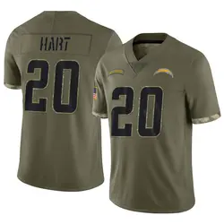 Men's Cam Hart Los Angeles Chargers 2022 Salute To Service Jersey - Olive Limited