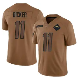 Men's Cameron Dicker Los Angeles Chargers 2023 Salute To Service Jersey - Brown Limited