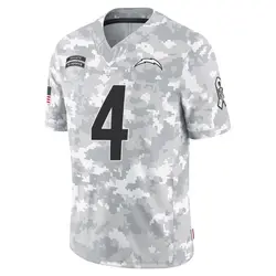 Men's Chase Daniel Los Angeles Chargers 2024 Salute to Service Jersey - Arctic Camo Limited