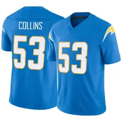 Men's Chris Collins Los Angeles Chargers Powder Vapor F.U.S.E. Jersey - Blue Limited