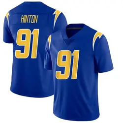 Men's Christopher Hinton Los Angeles Chargers 2nd Alternate Vapor Jersey - Royal Limited