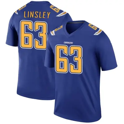 Men's Corey Linsley Los Angeles Chargers Color Rush Jersey - Royal Legend