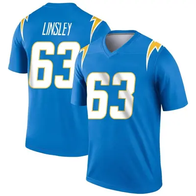 Men's Corey Linsley Los Angeles Chargers Powder Jersey - Blue Legend