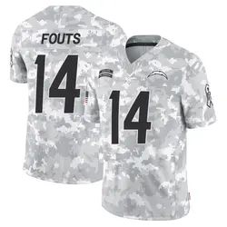 Men's Dan Fouts Los Angeles Chargers 2024 Salute to Service Jersey - Arctic Camo Limited