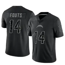 Men's Dan Fouts Los Angeles Chargers Reflective Jersey - Black Limited