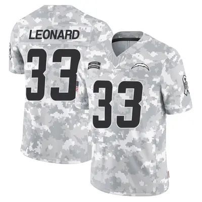 Men's Deane Leonard Los Angeles Chargers 2024 Salute to Service Jersey - Arctic Camo Limited