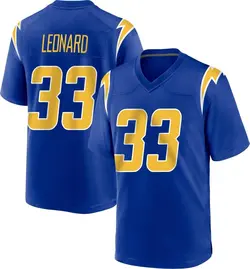 Men's Deane Leonard Los Angeles Chargers 2nd Alternate Jersey - Royal Game