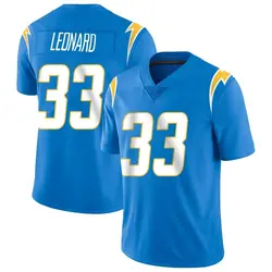 Men's Deane Leonard Los Angeles Chargers Powder Vapor Untouchable Alternate Jersey - Blue Limited