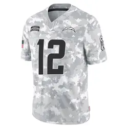 Men's Derius Davis Los Angeles Chargers 2024 Salute to Service Jersey - Arctic Camo Limited