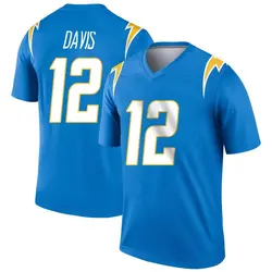 Men's Derius Davis Los Angeles Chargers Powder Jersey - Blue Legend