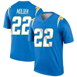 Men's Elijah Molden Los Angeles Chargers Powder Jersey - Blue Legend