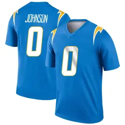 Men's Emany Johnson Los Angeles Chargers Powder Jersey - Blue Legend