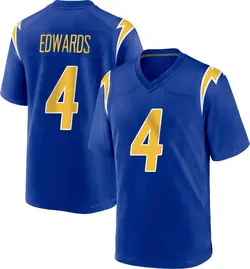 Men's Gus Edwards Los Angeles Chargers 2nd Alternate Jersey - Royal Game