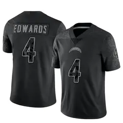 Men's Gus Edwards Los Angeles Chargers Reflective Jersey - Black Limited