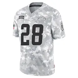 Men's Hassan Haskins Los Angeles Chargers 2024 Salute to Service Jersey - Arctic Camo Limited