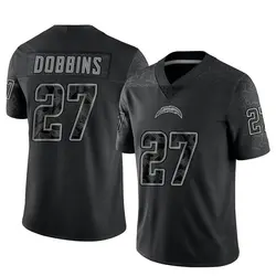 Men's J.K. Dobbins Los Angeles Chargers Reflective Jersey - Black Limited