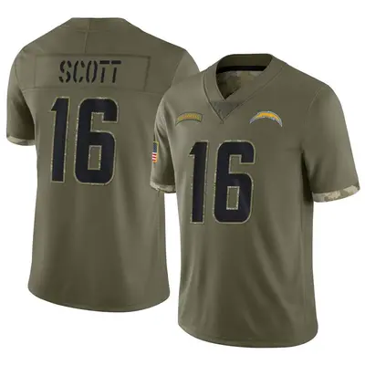 Men's JK Scott Los Angeles Chargers 2022 Salute To Service Jersey - Olive Limited