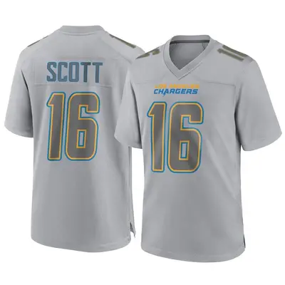 Men's JK Scott Los Angeles Chargers Atmosphere Fashion Jersey - Gray Game