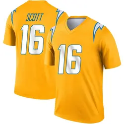 Men's JK Scott Los Angeles Chargers Inverted Jersey - Gold Legend