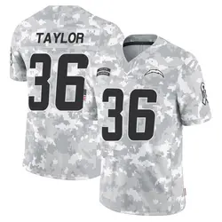 Men's Ja'Sir Taylor Los Angeles Chargers 2024 Salute to Service Jersey - Arctic Camo Limited