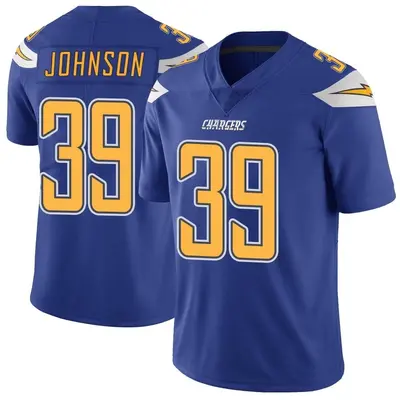 Men's Jaylen Johnson Los Angeles Chargers Color Rush Vapor Untouchable Jersey - Royal Limited