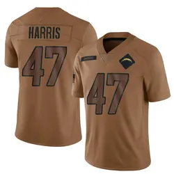 Men's Josh Harris Los Angeles Chargers 2023 Salute To Service Jersey - Brown Limited