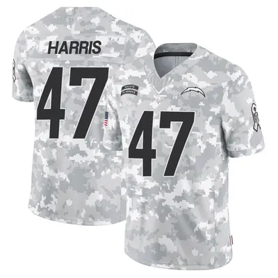 Men's Josh Harris Los Angeles Chargers 2024 Salute to Service Jersey - Arctic Camo Limited