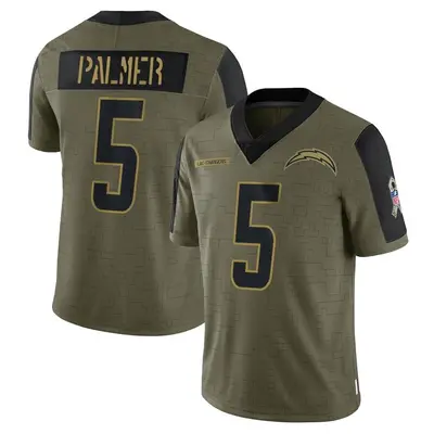 Men's Joshua Palmer Los Angeles Chargers 2021 Salute To Service Jersey - Olive Limited