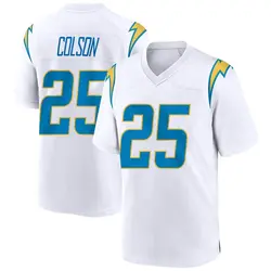 Men's Junior Colson Los Angeles Chargers Jersey - White Game