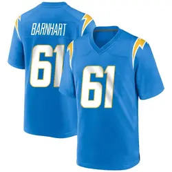 Men's Karsen Barnhart Los Angeles Chargers Powder Alternate Jersey - Blue Game