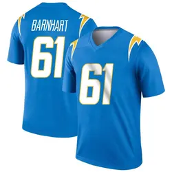 Men's Karsen Barnhart Los Angeles Chargers Powder Jersey - Blue Legend