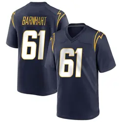 Men's Karsen Barnhart Los Angeles Chargers Team Color Jersey - Navy Game