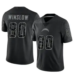 Men's Kellen Winslow Los Angeles Chargers Reflective Jersey - Black Limited