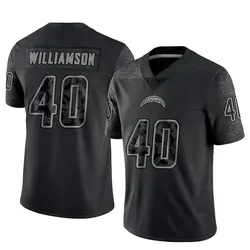 Men's Kendall Williamson Los Angeles Chargers Reflective Jersey - Black Limited