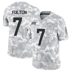 Men's Kristian Fulton Los Angeles Chargers 2024 Salute to Service Jersey - Arctic Camo Limited