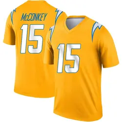 Men's Ladd McConkey Los Angeles Chargers Inverted Jersey - Gold Legend