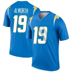 Men's Lance Alworth Los Angeles Chargers Powder Jersey - Blue Legend