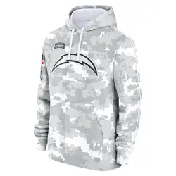 Men's Los Angeles Chargers 2024 Salute to Service Club Fleece Pullover Hoodie - Arctic Camo