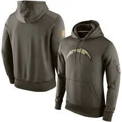 Men's Los Angeles Chargers Salute to Service KO Performance Hoodie - Olive