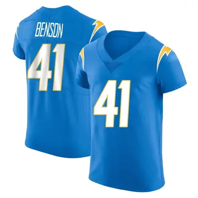 Men's Luke Benson Los Angeles Chargers Alternate Vapor Untouchable Jersey - Blue Elite