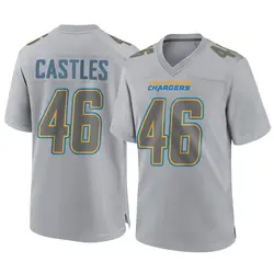 Men's McCallan Castles Los Angeles Chargers Atmosphere Fashion Jersey - Gray Game