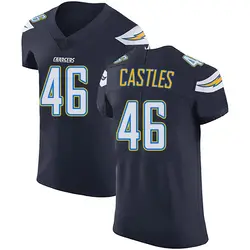 Men's McCallan Castles Los Angeles Chargers Team Color Vapor Untouchable Jersey - Navy Blue Elite